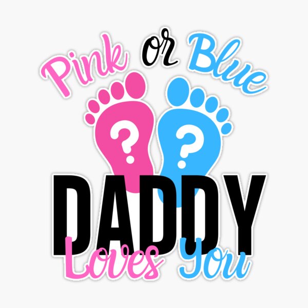 Gender Reveal Ideas Fishe Or Fishe Daddy Loves You' Sticker