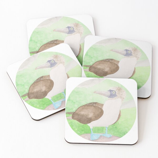 Item preview, Blue-footed Booby Bird watercolor art designed and sold by TheWaterBirds.