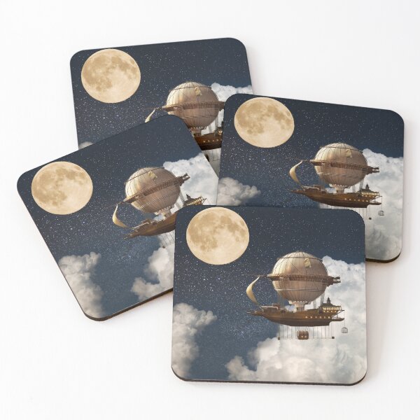 Item preview, Steampunk  Balloon and Moon designed and sold by CassieNash.