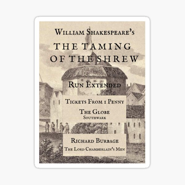 Item preview, William Shakespeare ~ The Taming of the Shrew ~ The Globe Theatre Fantasy Poster designed and sold by artsphere.