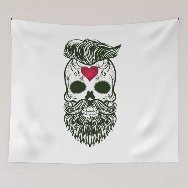 Item preview, A Bearded Gentleman Skull designed and sold by cheeseonbread.