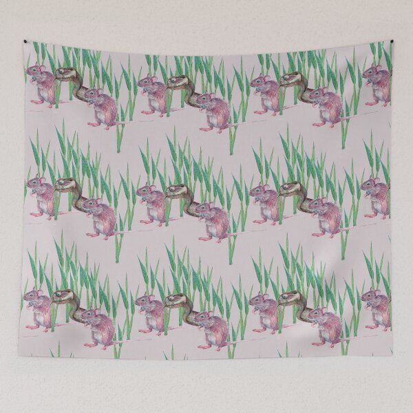 Item preview, Rats and snake in grass designed and sold by SaraCeline.