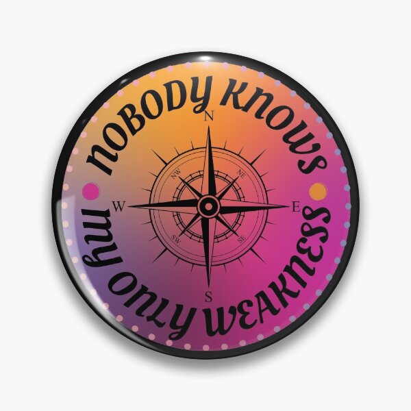 Item preview, Nobody Knows My Only Weakness MOTIVATIONAL designed and sold by My-Queens-Store.
