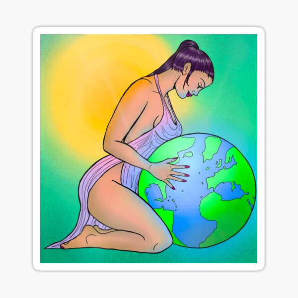 Item preview, Gaia the Earth Mother with background designed and sold by ruzzell-m.