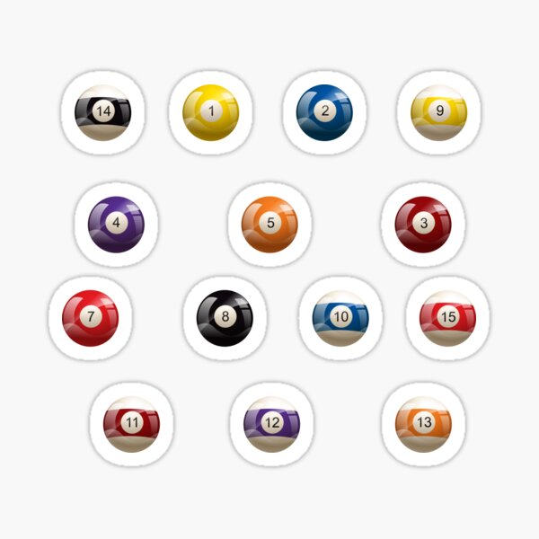 Pool Billiard , balls Pack Sticker