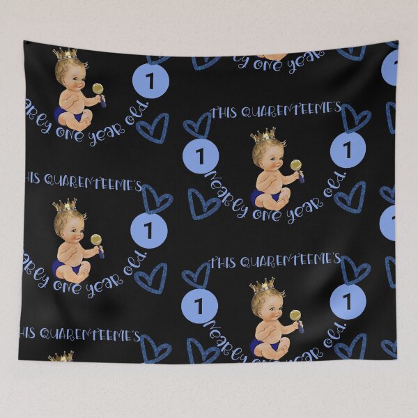Item preview, baby boy, This quarenteenie's nearly one year old, designed and sold by amy greaves.