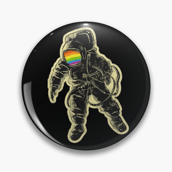 Item preview, Astronaut - Vintage Style Rainbow Outer Space LGBT Gay Pride designed and sold by BoyPilot Goods.