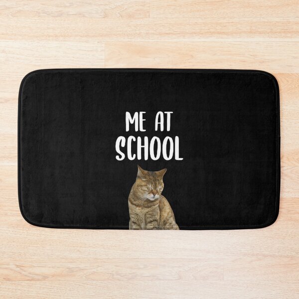 Item preview, Me At School Cute Sleepy Cat (Black BG) designed and sold by FilipeFerreira.