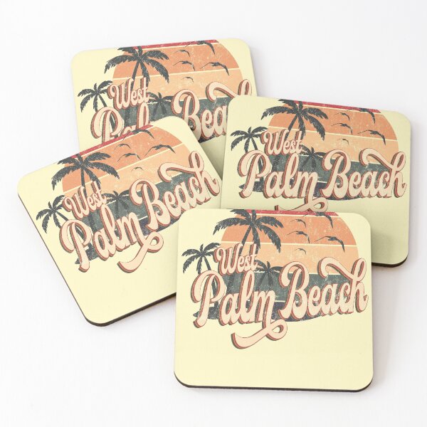 Item preview, West Palm Beach Florida US Beach Summer Sun Vintage Retro 70s 80s style designed and sold by CMonica73.