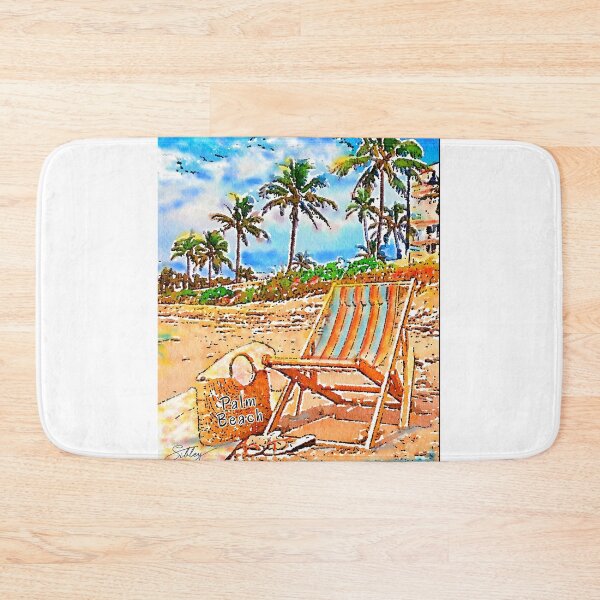 Item preview, Palm Beach Beach Chair Watercolor designed and sold by Mizjean.