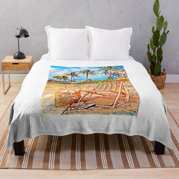 Item preview, Palm Beach Beach Chair Watercolor designed and sold by Mizjean.