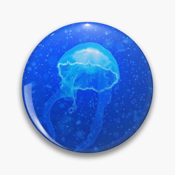 Item preview, Beautiful jellyfish photo in deep blue ocean designed and sold by Barolina.