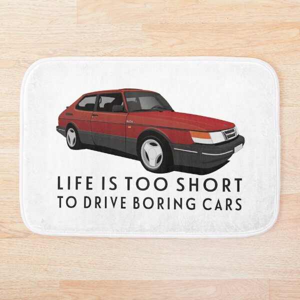 Bijdrage Doe een poging Minachting Life is too short to drive boring cars - Red Saab 900 Turbo 16 Aero" Bath  Mat for Sale by knappidesign | Redbubble