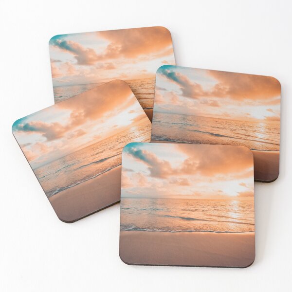 Item preview, Sunset With Blue Ocean Calm Waves Beach designed and sold by Turkdesigner.