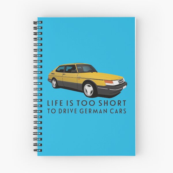 Item preview, Life is too short to drive German cars - Yellow Saab 900 Turbo 16 Aero designed and sold by knappidesign.