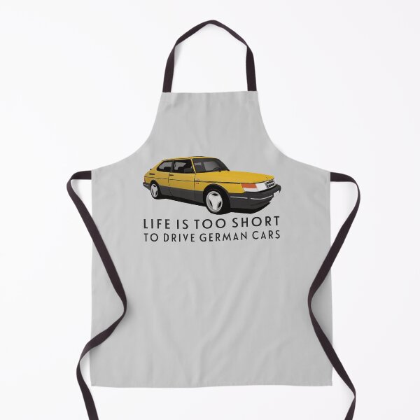 Item preview, Life is too short to drive German cars - Yellow Saab 900 Turbo 16 Aero designed and sold by knappidesign.