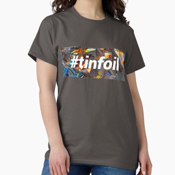 Vista previa del artículo con la obra «Tinfoil hashtag », diseñado y vendido por achoprop.