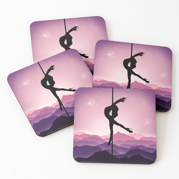 Item preview, Poledancer silhouette in mountains designed and sold by LittlePolina.
