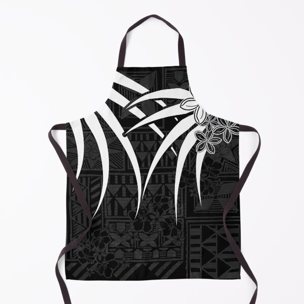 Item preview, Vintage Hawaiian - Samoan -Polynesian Black And White Tribal Leaves  designed and sold by sunnthreads.