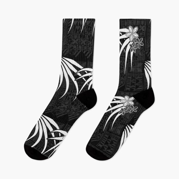 Item preview, Vintage Hawaiian - Samoan -Polynesian Black And White Tribal Leaves  designed and sold by sunnthreads.