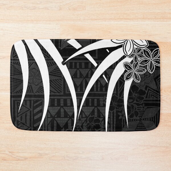 Item preview, Vintage Hawaiian - Samoan -Polynesian Black And White Tribal Leaves  designed and sold by sunnthreads.