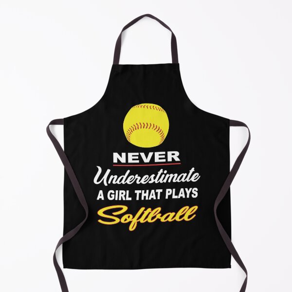Item preview, never underestimate a girl that plays softball designed and sold by baingraphics.