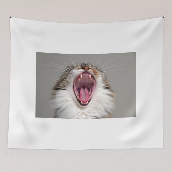 Item preview, Yawning cat designed and sold by PET-SHIRTS.