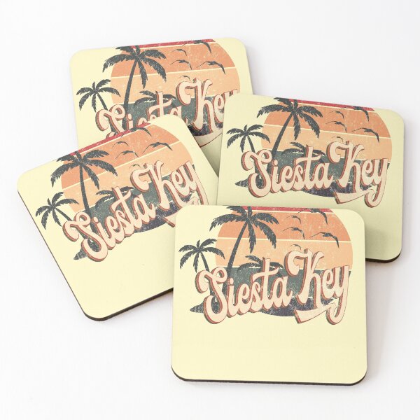 Item preview, Siesta Key Florida US Beach Summer Sun Vintage Retro 70s 80s style designed and sold by CMonica73.