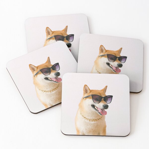 Item preview, Dog with sunglasses and gold necklace designed and sold by PET-SHIRTS.