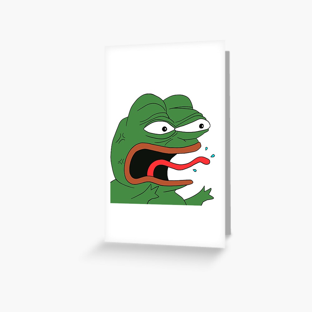 Angry Pepe Greeting Card
