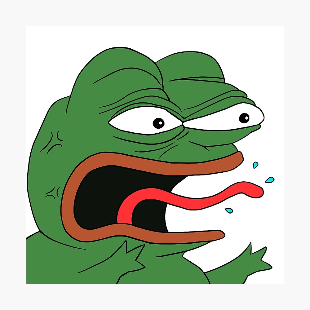 Angry Pepe Poster for Sale by nickvartanian | Redbubble