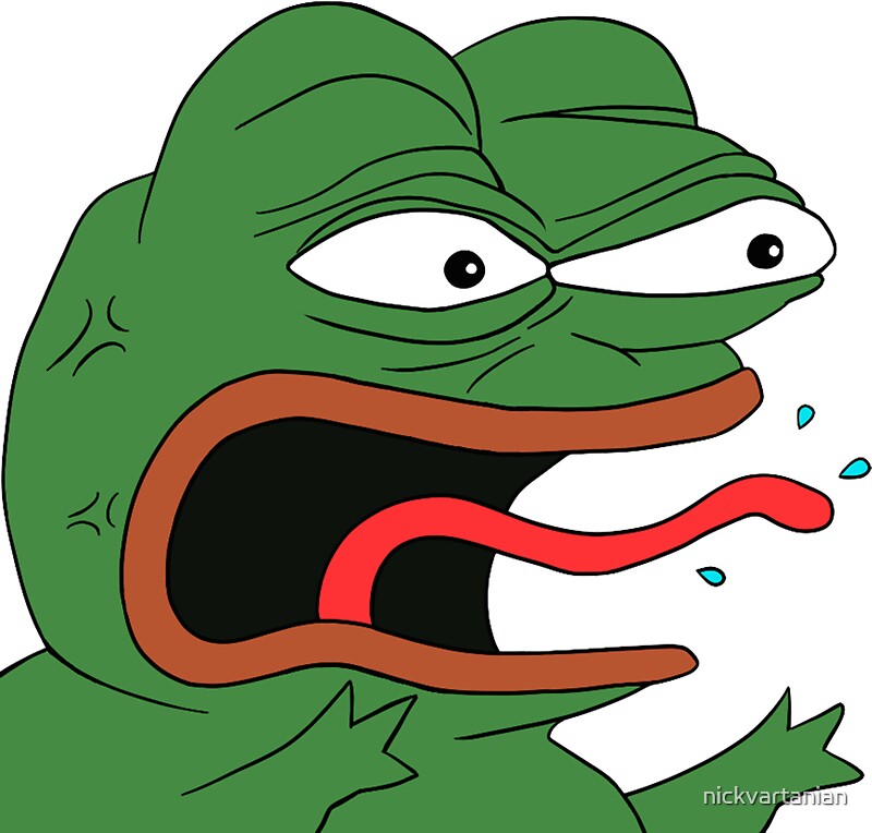 "Angry Pepe" Stickers by nickvartanian | Redbubble
