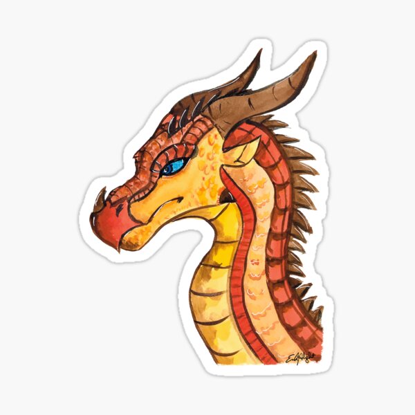 Dragon - Peril in watercolor Sticker