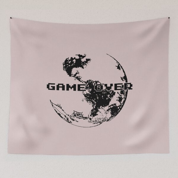 Item preview, Game over planet black designed and sold by -Holy-Chicken-.