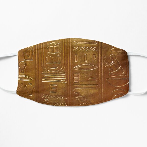 Gold Tab Hieroglyph Flat Mask