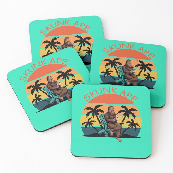 Item preview, Skunk Ape Relaxing in a Beach Chair designed and sold by KeysTreasures.