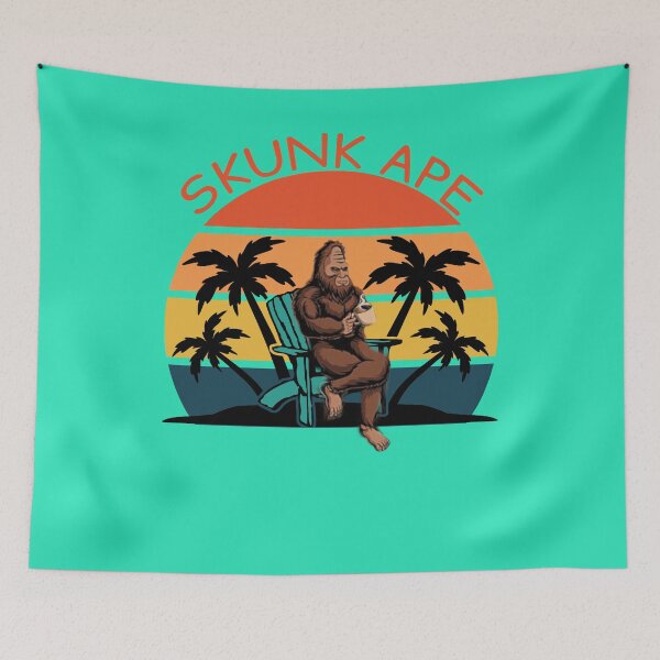 Item preview, Skunk Ape Relaxing in a Beach Chair designed and sold by KeysTreasures.