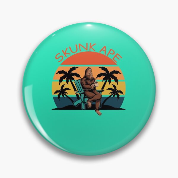 Item preview, Skunk Ape Relaxing in a Beach Chair designed and sold by KeysTreasures.