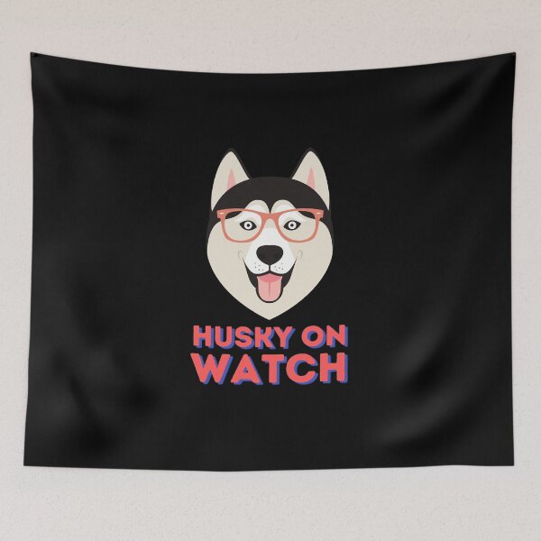 Item preview, Husky On Watch - Cute Dog - Funny designed and sold by Francisco  Eduardo.