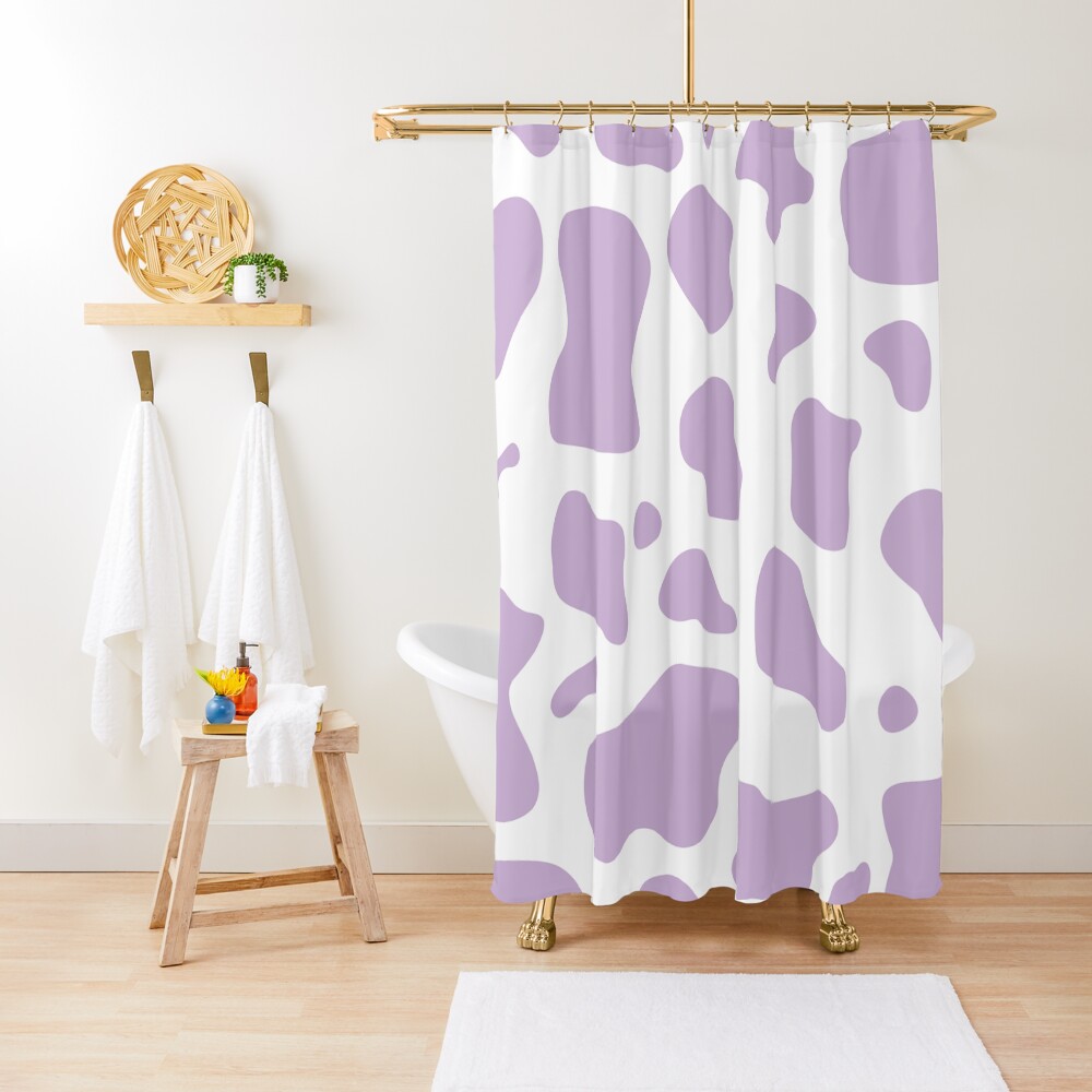 purple cow print pattern, mooo Shower Curtain