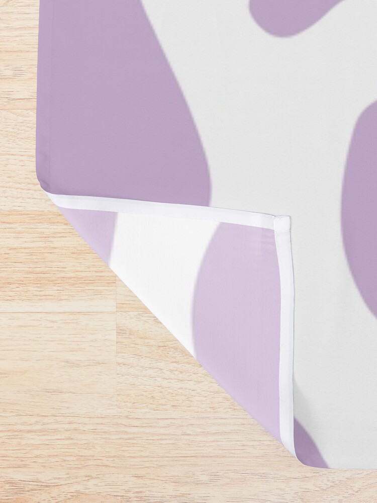 Alternate view of purple cow print pattern, mooo Shower Curtain