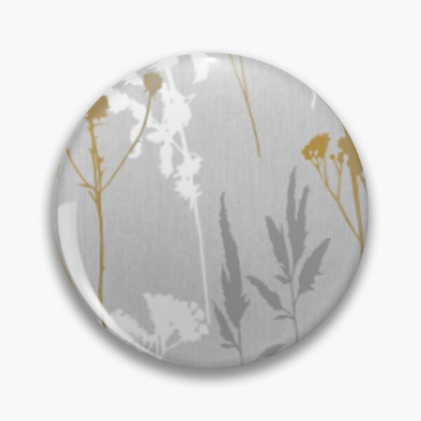 Aperçu de l'œuvre Silhouette florale grise et jaune créée et vendue par WearWolfDesigns.