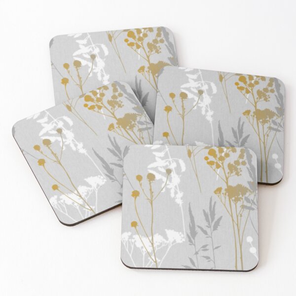 Item preview, Grey & yellow Floral Silhouette designed and sold by WearWolfDesigns.
