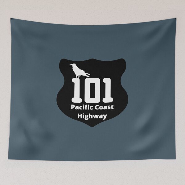 Item preview, Pacific Coast Highway 101 Sign Raven Crow West Coast Oregon Washington California designed and sold by DansDankDesigns.