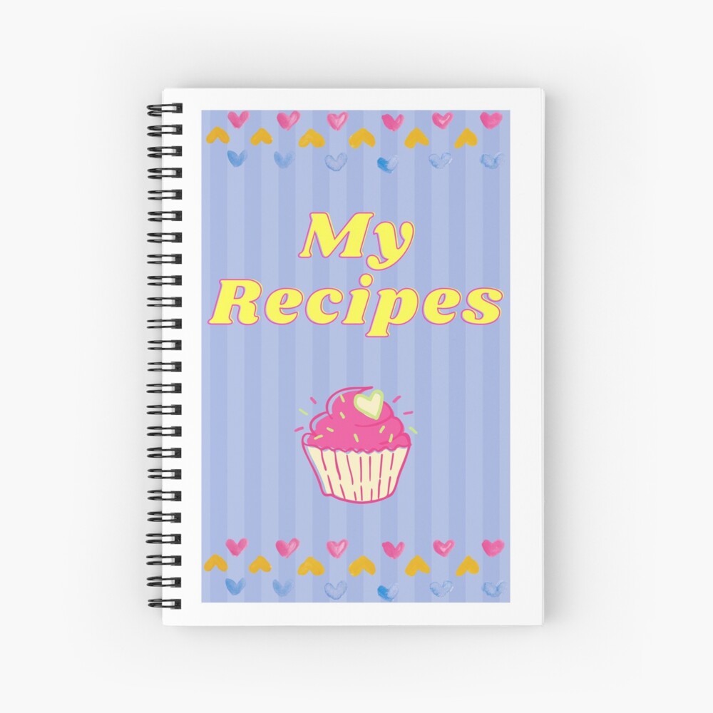 Recipe Book with Cute Cat Spiral Notebook for Sale by AfricanDreams