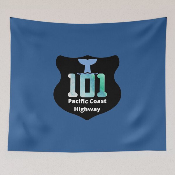 Item preview, Pacific Coast Highway 101 Sign Whale West Coast Oregon Washington California designed and sold by DansDankDesigns.