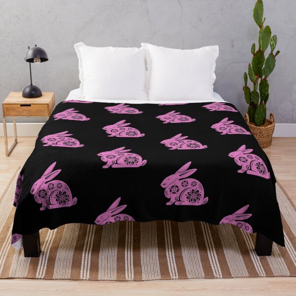 Item preview, Purple Bunny Rabbit Silhouette With Florals Designs designed and sold by EarthArtDesigns.