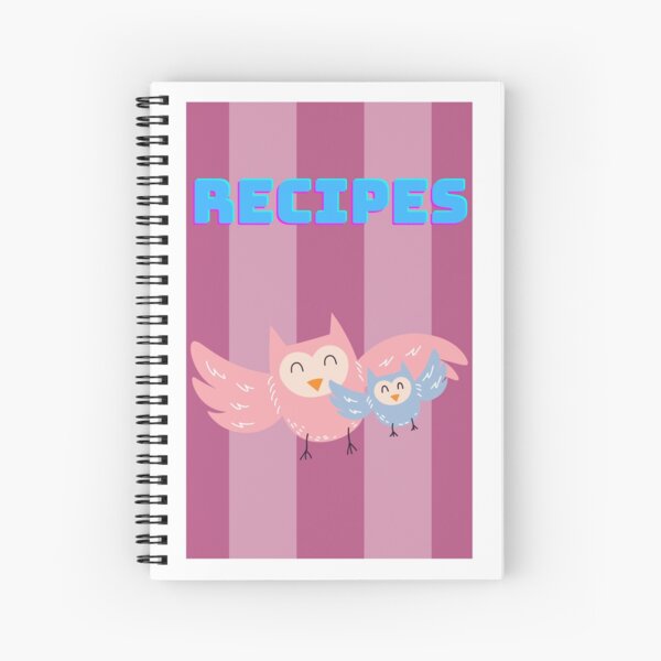 Recipe Book with Cute Cat Spiral Notebook for Sale by AfricanDreams