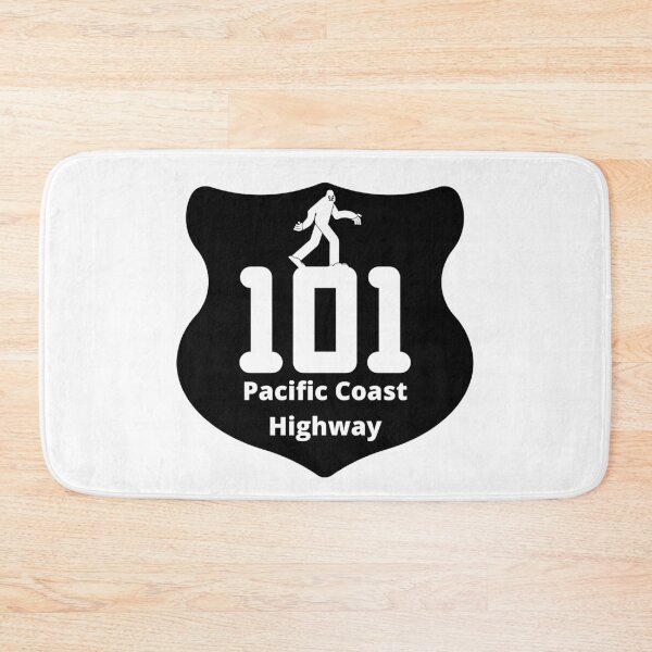 Item preview, Pacific Coast Highway 101 Sign Bigfoot Sasquatch West Coast Oregon Washington California designed and sold by DansDankDesigns.