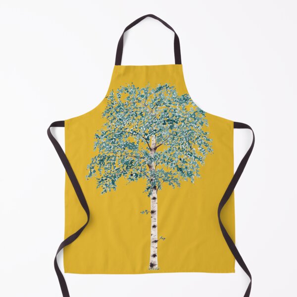 Item preview, Teal Birch (Mustard Yellow background) designed and sold by MWatercolours.